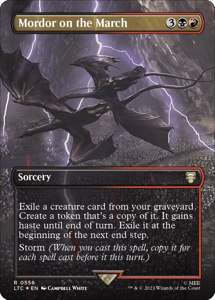 Mordor on the March (Borderless) (Surge Foil) (556)