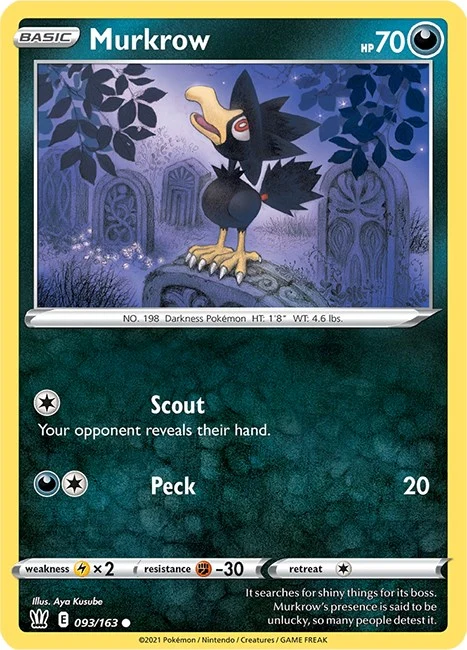 Murkrow (093/163) (SWSH05: Battle Styles)