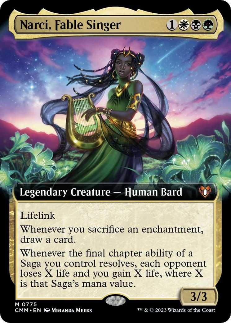 Narci, Fable Singer (Extended Art) (775) (Commander Masters)