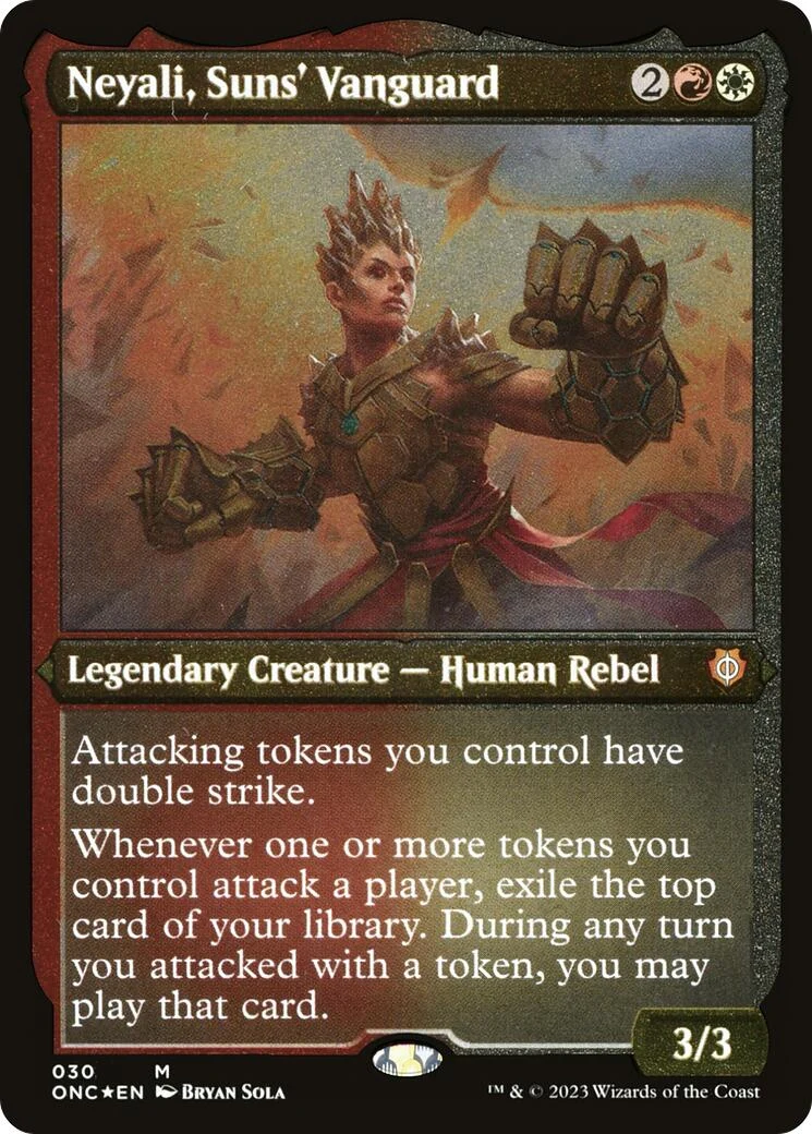 Neyali, Suns' Vanguard (Display Commander) (Foil Etched) - Thick Stock (30)