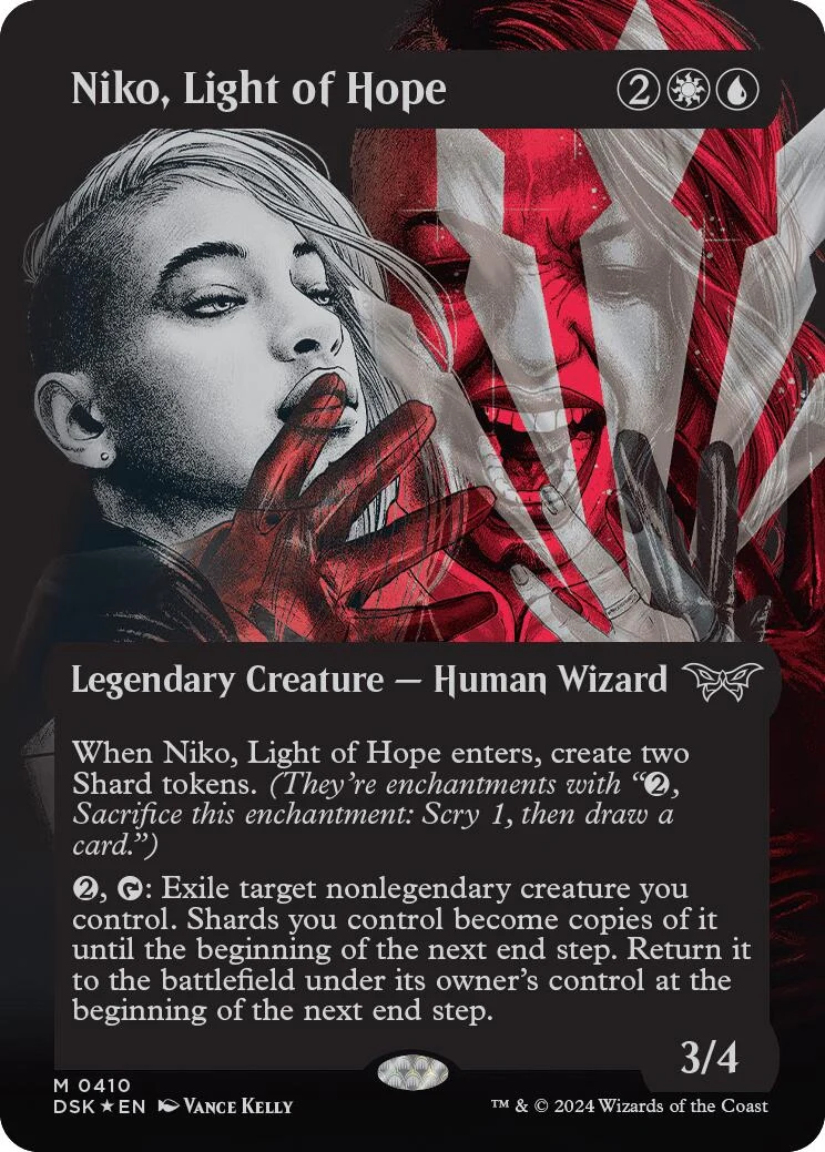 Niko, Light of Hope (Showcase) (Textured Foil) (410) (Duskmourn: House of Horror)