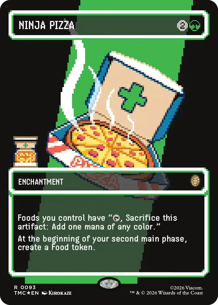 Ninja Pizza (Borderless) (Surge Foil) (93) (Teenage Mutant Ninja Turtles)
