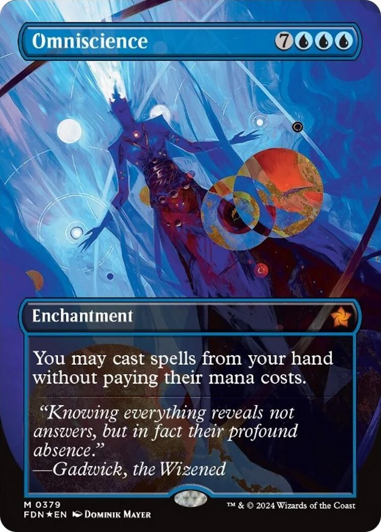 Omniscience (Borderless) (Mana Foil) (379) (Foundations)