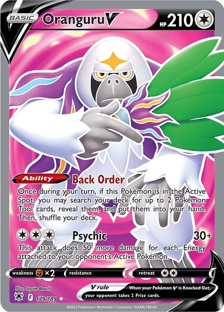 Oranguru V (Full Art) (179/189) (SWSH10: Astral Radiance)