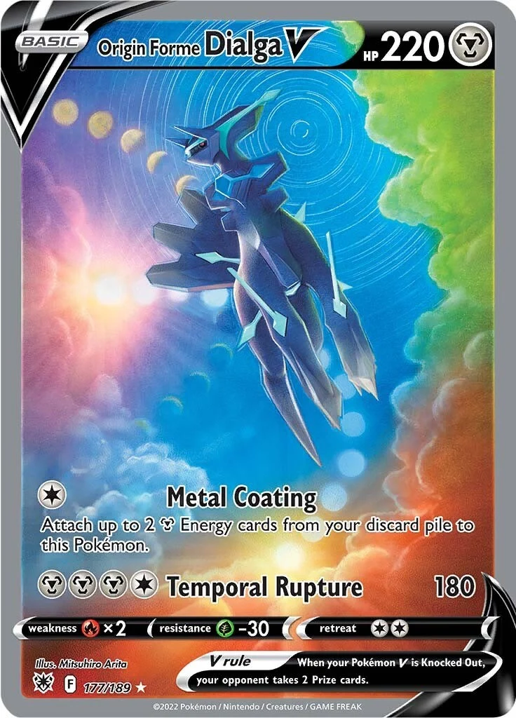 Origin Forme Dialga V (Alternate Full Art) (177/189) (SWSH10: Astral Radiance)