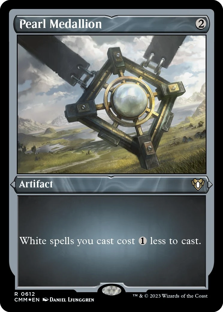 Pearl Medallion (Foil Etched) (612) (Commander Masters)