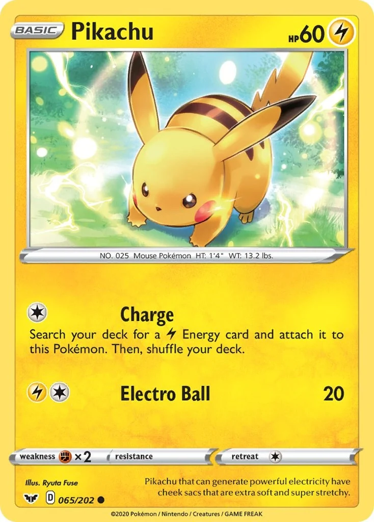 Pikachu (065/202) (SWSH01: Sword & Shield Base Set)