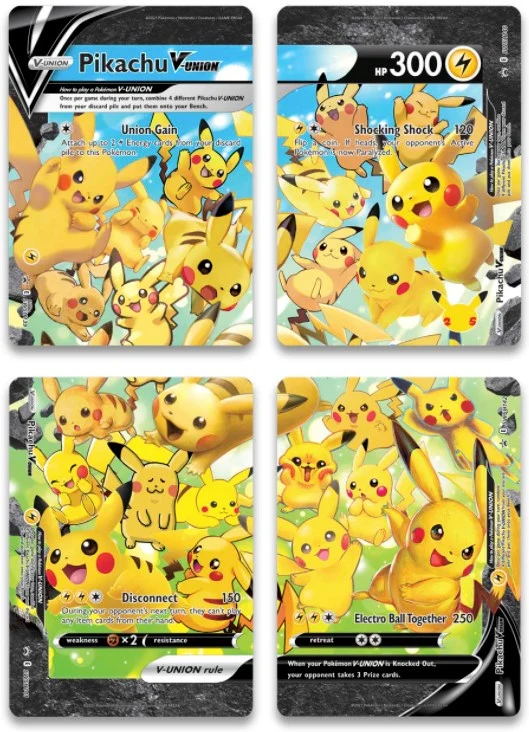 Pikachu V-Union [Set of 4] (SWSH: Sword & Shield Promo Cards)