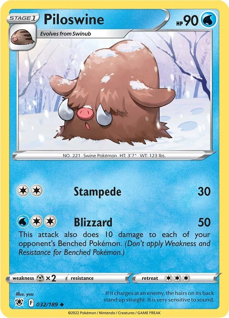Piloswine (032/189) (SWSH10: Astral Radiance)