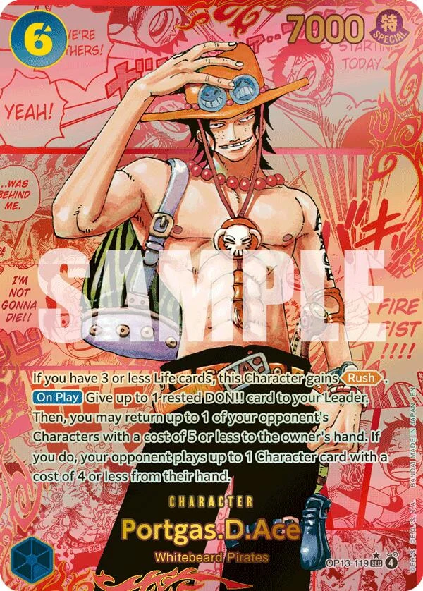 Portgas.D.Ace (119) (Red Super Alternate Art) (OP13-119) (Carrying On His Will)