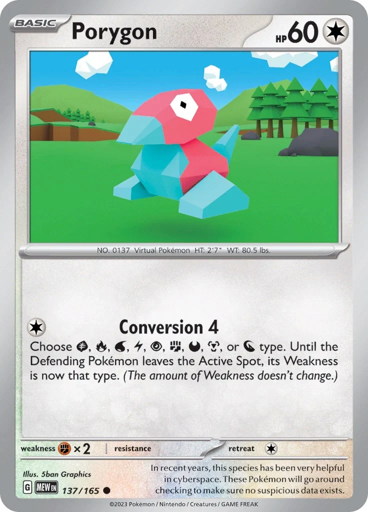 Porygon (137/165) (SV: Scarlet & Violet 151)