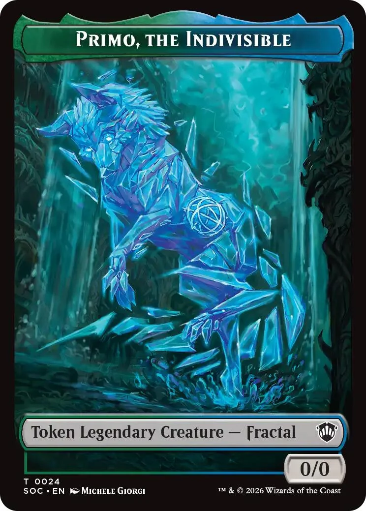 Primo, The Indivisble // Treasure Double-Sided Token (24 // 12) (Secrets of Strixhaven)