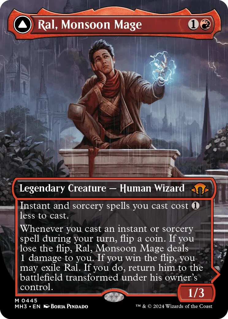 Ral, Monsoon Mage (Borderless) (445) (Modern Horizons 3)