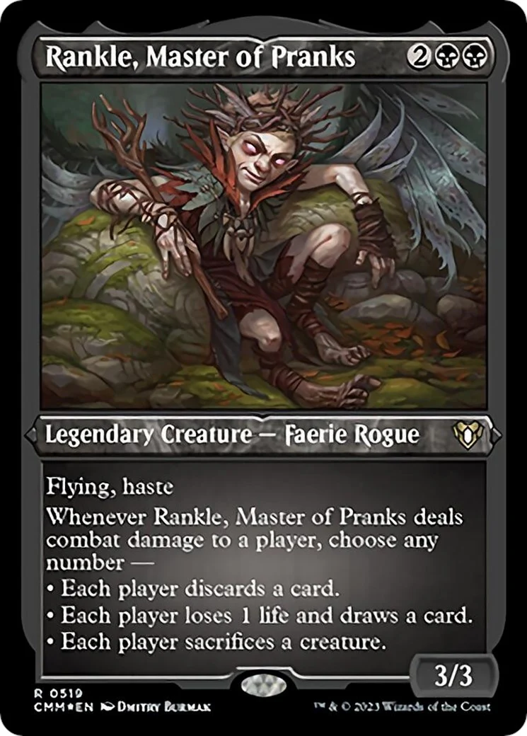 Rankle, Master of Pranks (Foil Etched) (519) (Commander Masters)
