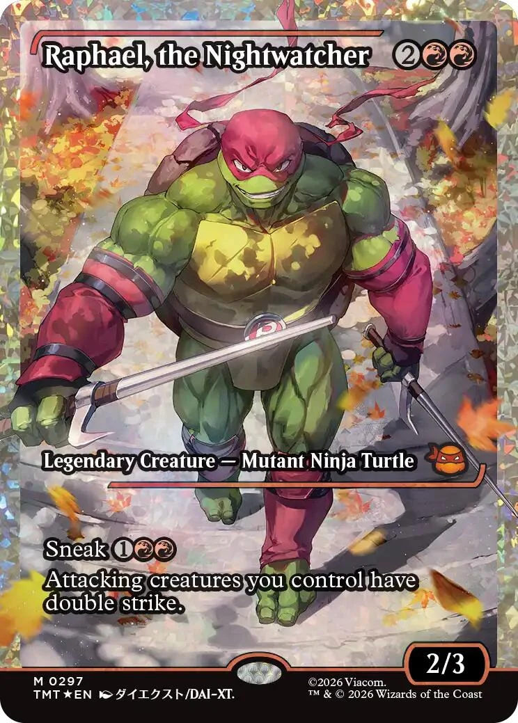 Raphael, the Nightwatcher (Showcase) (Fracture Foil) (297) (Teenage Mutant Ninja Turtles)