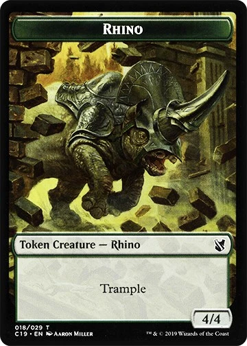 Rhino // Egg Double-sided Token (18 // 16) (Commander 2019)