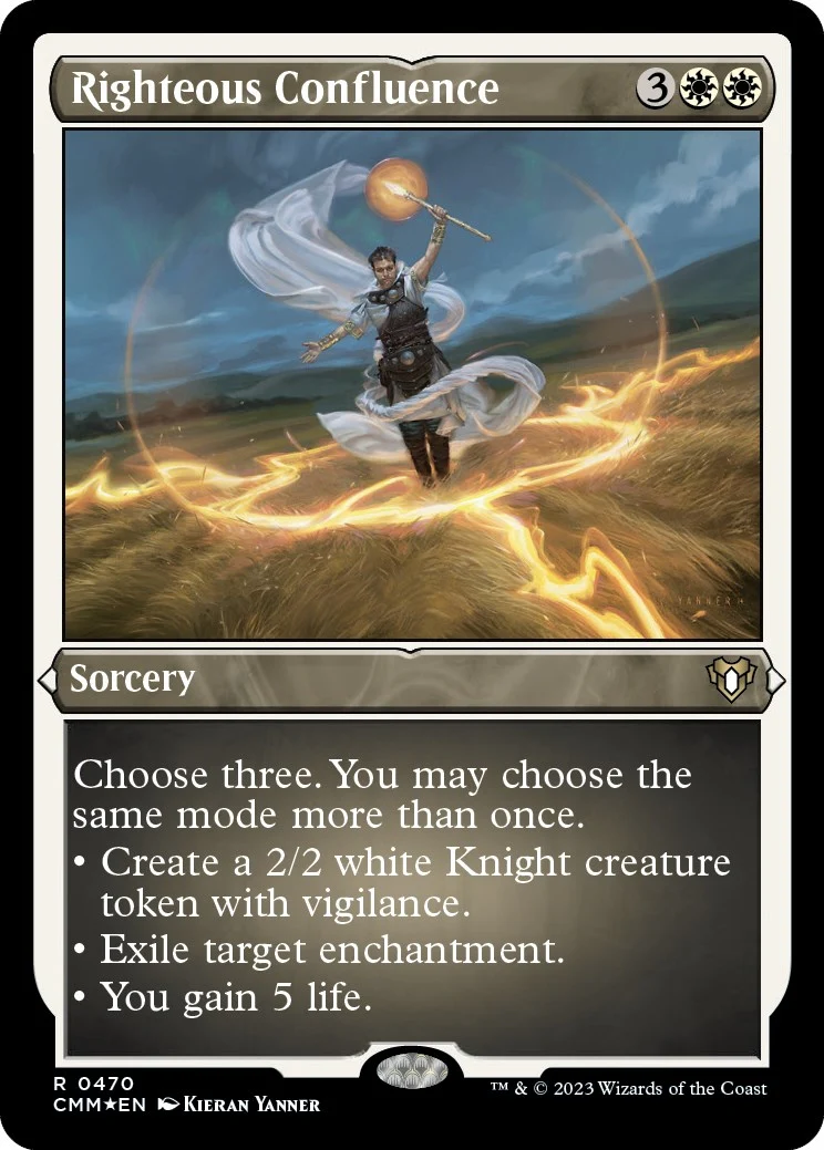 Righteous Confluence (Foil Etched) (470) (Commander Masters)
