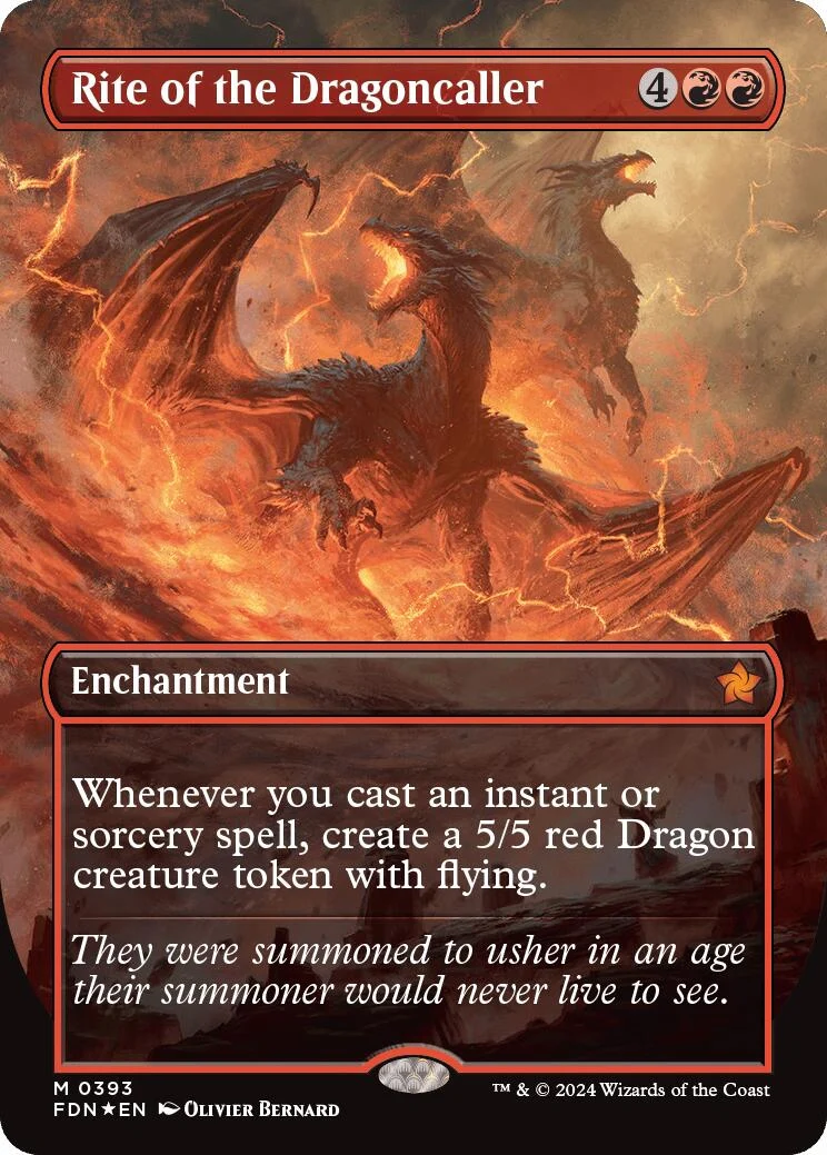 Rite of the Dragoncaller (Borderless) (Mana Foil) (393) (Foundations)