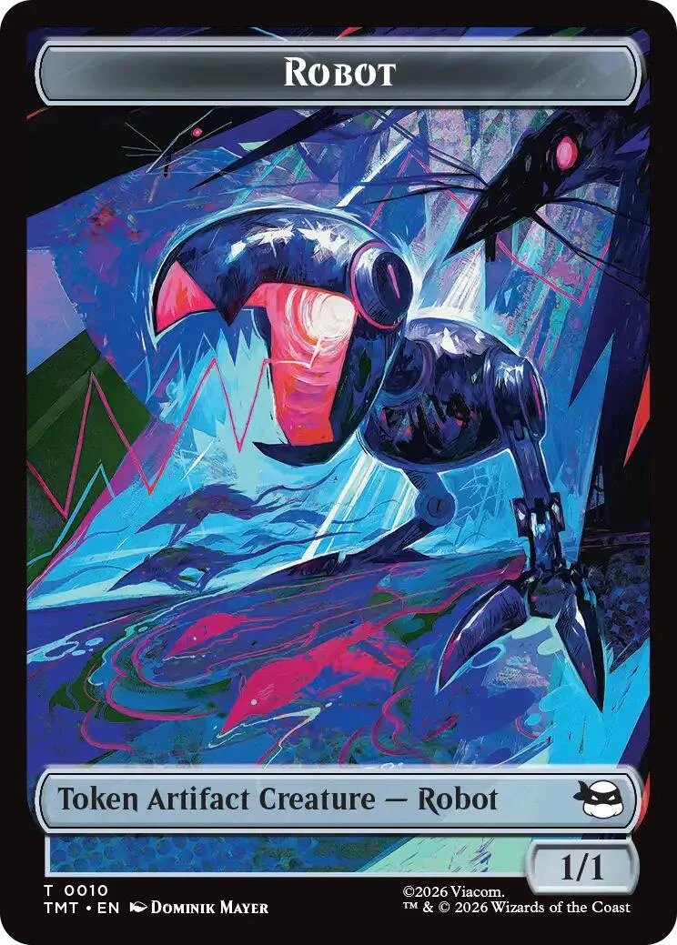 Robot // Food Double-Sided Token (10 // 8) (Teenage Mutant Ninja Turtles)