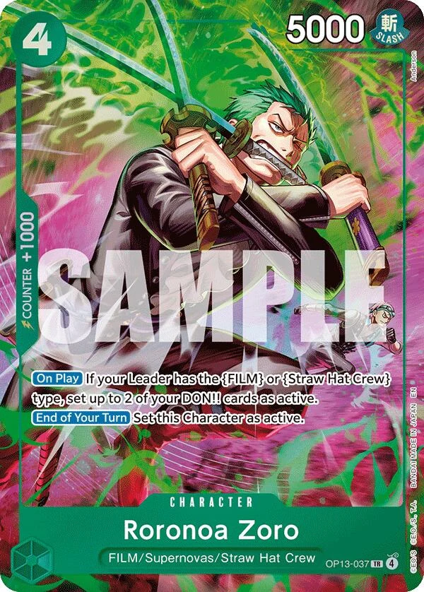 Roronoa Zoro (OP13-037) (OP13-037) (Adventure on Kami's Island)