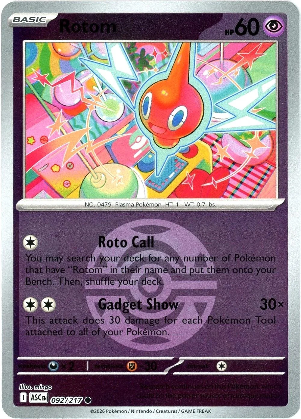 Rotom (Dusk Ball) (092/217) (ME: Ascended Heroes)