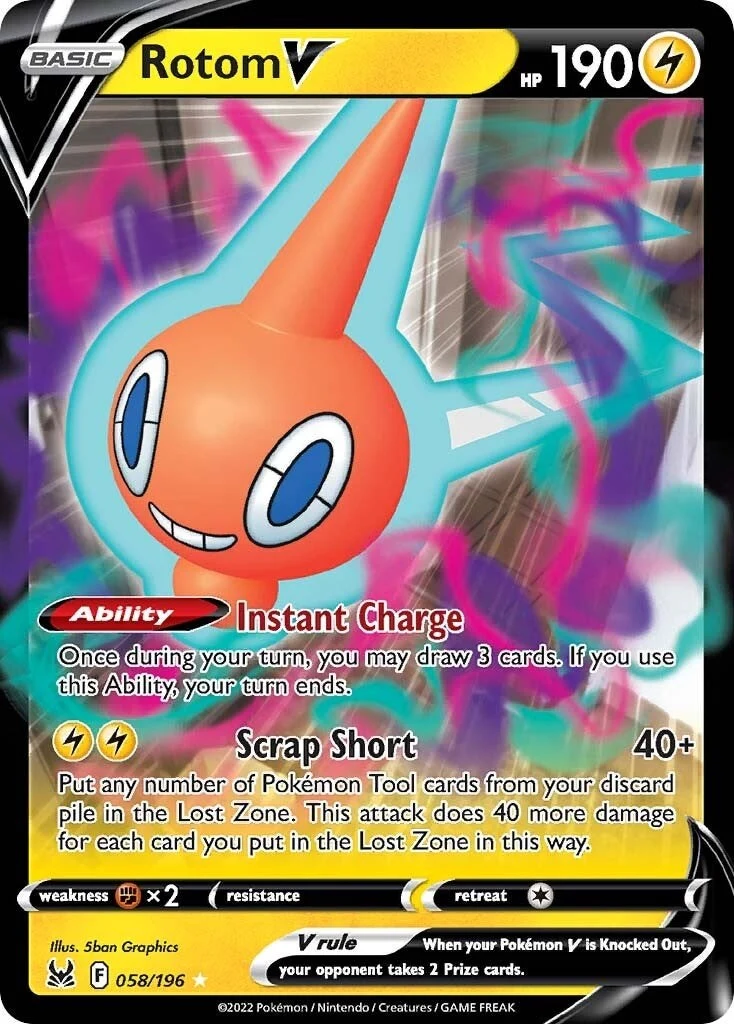 Rotom V (058/196) (SWSH11: Lost Origin)