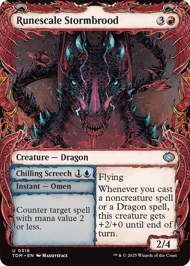 Runescale Stormbrood (Showcase) (316) (Tarkir: Dragonstorm)