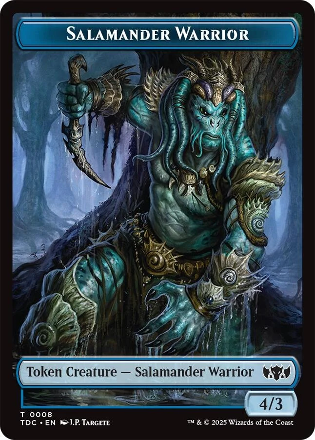 Salamander Warrior // Zombie Druid Double-Sided Token (8 // 10)