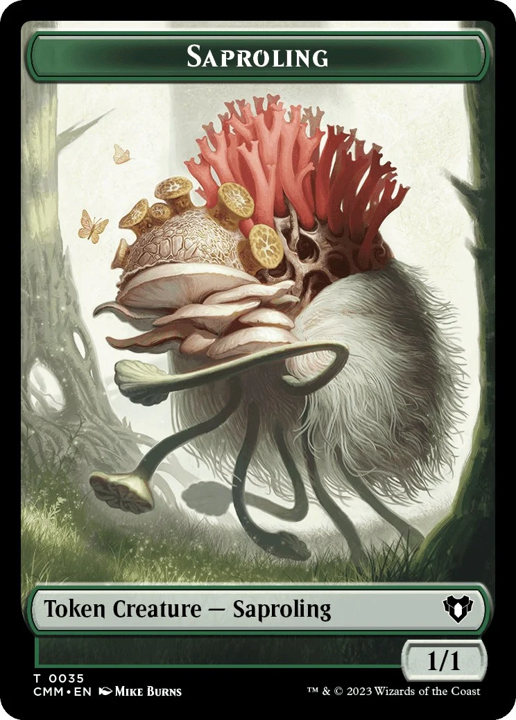 Saproling // Kor Soldier Double-Sided Token (35 // 8) (Commander Masters)