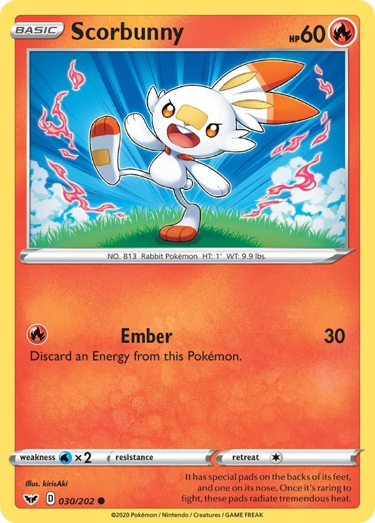 Scorbunny (030) (030/202) (SWSH01: Sword & Shield Base Set)