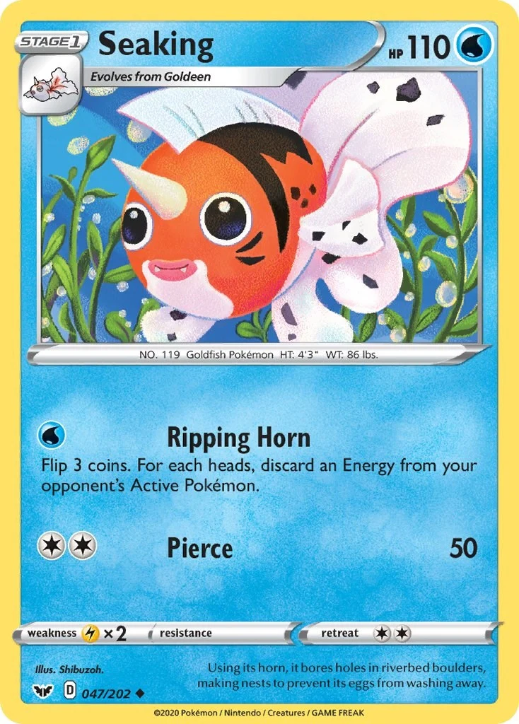 Seaking (047/202) (SWSH01: Sword & Shield Base Set)