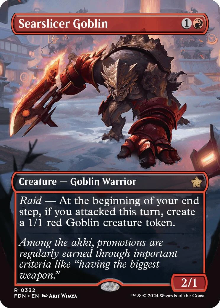 Searslicer Goblin (Borderless) (332) (Foundations)