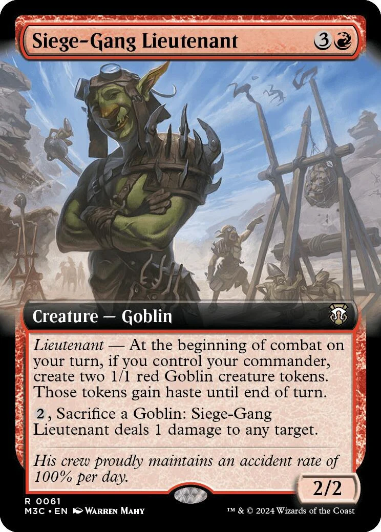Siege-Gang Lieutenant (Extended Art) (Ripple Foil) (61) (Modern Horizons 3)