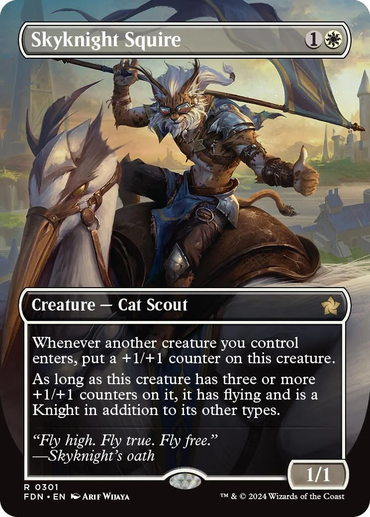 Skyknight Squire (Borderless) (301) (Foundations)