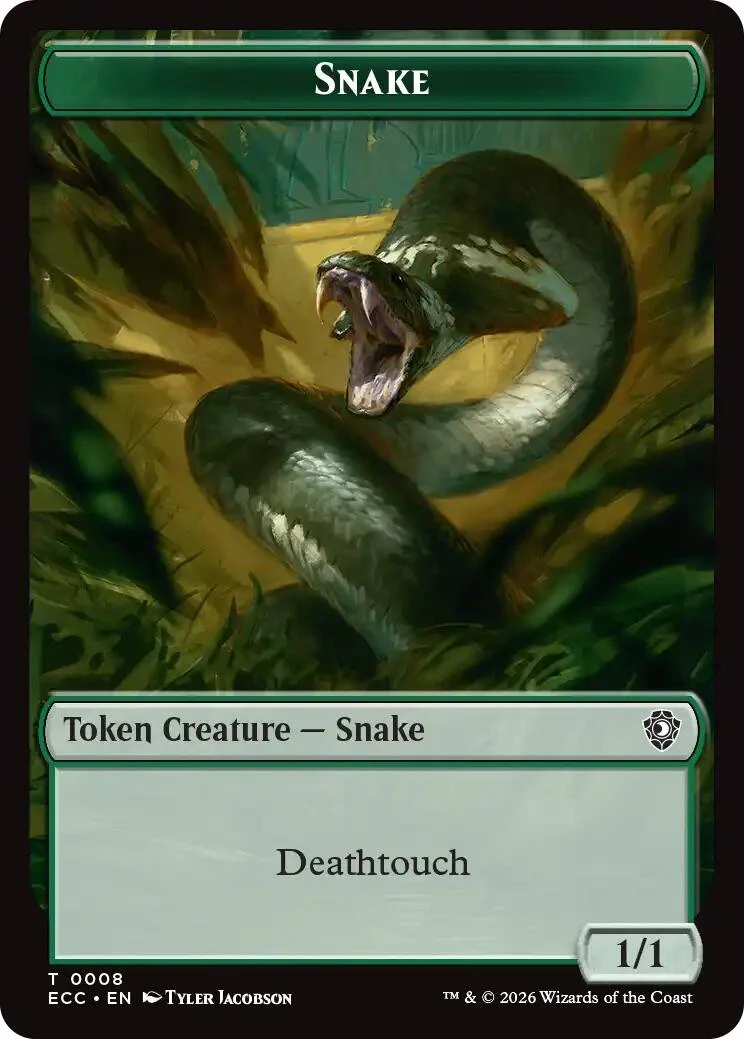 Snake // Scarecrow Double-Sided Token (8 // 11) (Lorwyn Eclipsed)