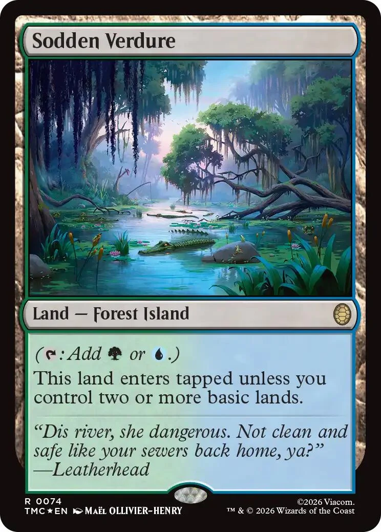 Sodden Verdure (Surge Foil) (74) (Teenage Mutant Ninja Turtles)