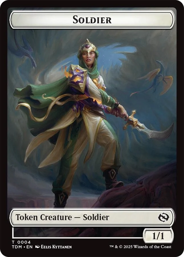 Soldier (0004) // Soldier (0005) Double-Sided Token (4 // 5) (Tarkir: Dragonstorm)