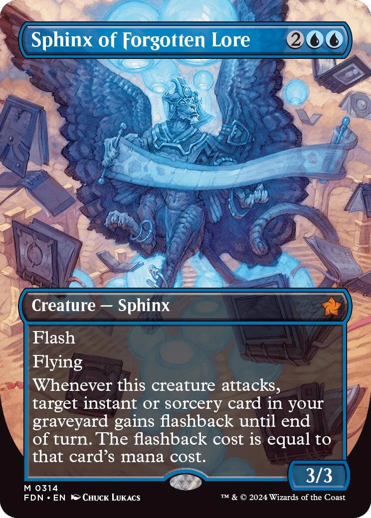 Sphinx of Forgotten Lore (Borderless) (314) (Foundations)