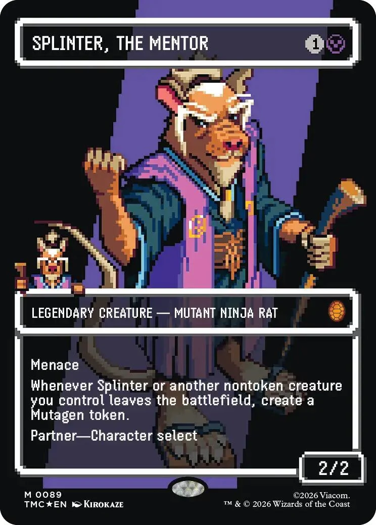 Splinter, the Mentor (0089) (Borderless) (Surge Foil) (89) (Teenage Mutant Ninja Turtles)