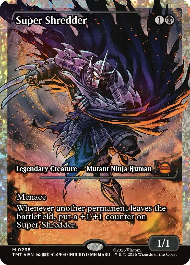 Super Shredder (Showcase) (Fracture Foil) (295) (Teenage Mutant Ninja Turtles)