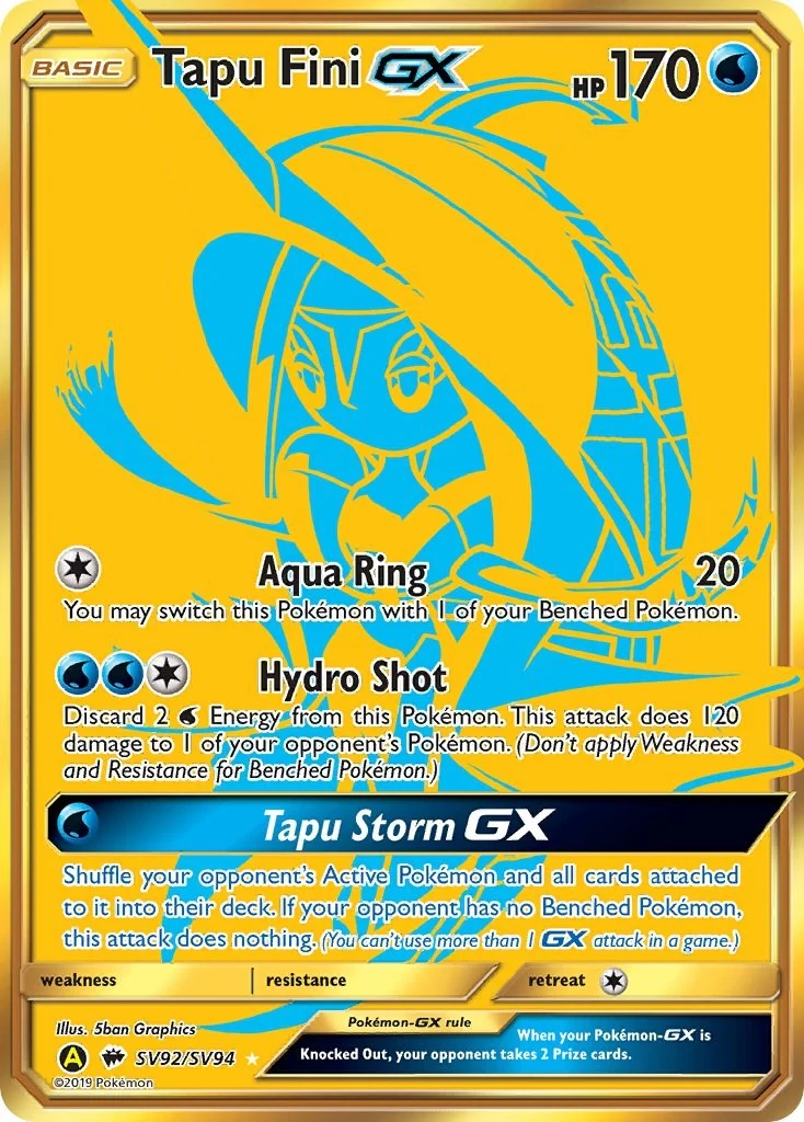 Tapu Fini GX (SV92/SV94) (Hidden Fates: Shiny Vault)
