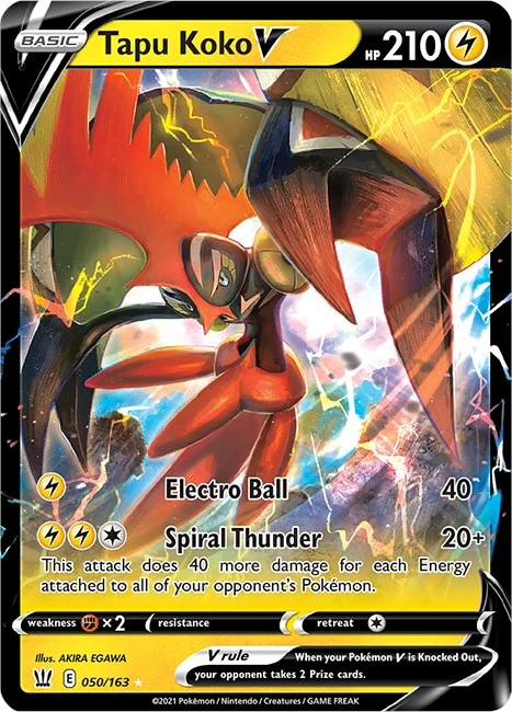 Tapu Koko V (050/163) (SWSH05: Battle Styles)