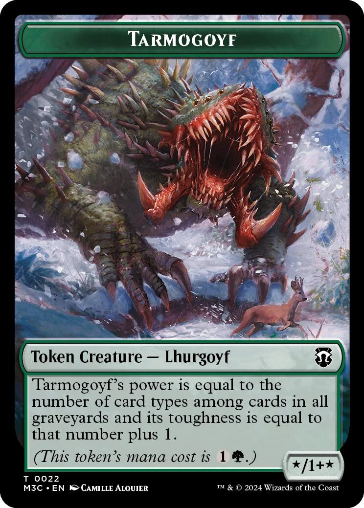 Tarmogoyf (Ripple Foil) // Saproling Double-Sided Token (22 // 21)