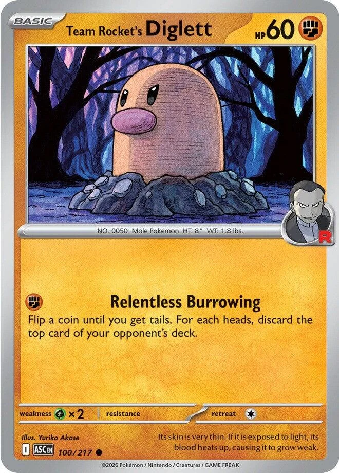 Team Rocket's Diglett (100/217) (ME: Ascended Heroes)