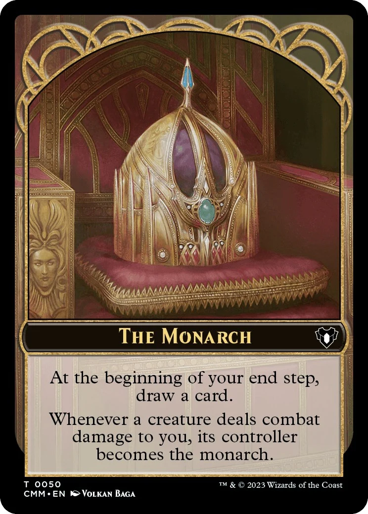 The Monarch // Emblem - Ob Nixilis of the Black Oath Double-Sided Token (50 // 52) (Commander Masters)