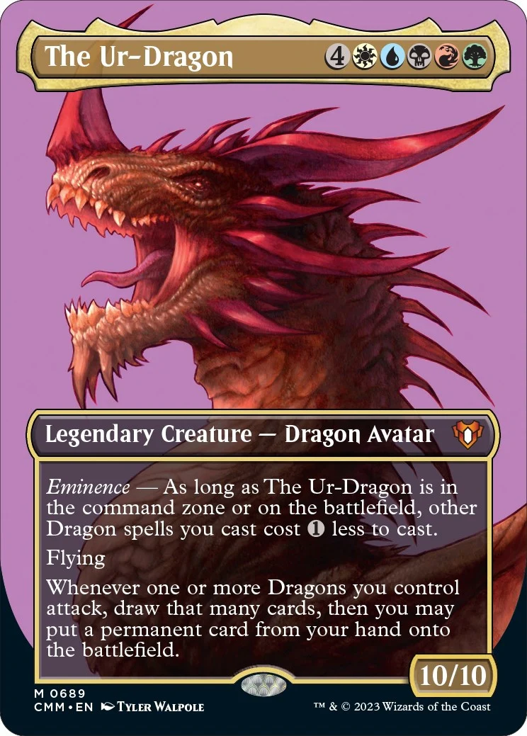 The Ur-Dragon (Borderless) (689) (Commander Masters)