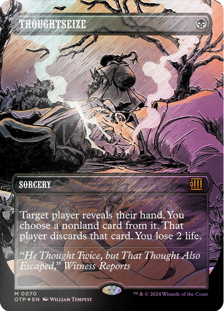 Thoughtseize (Textured Foil) (70) (Outlaws of Thunder Junction: Breaking News)