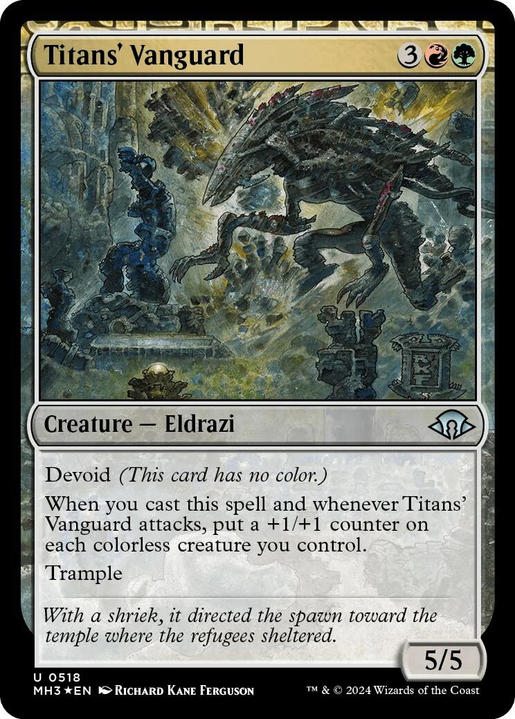 Titans' Vanguard (Ripple Foil) (518) (Modern Horizons 3)