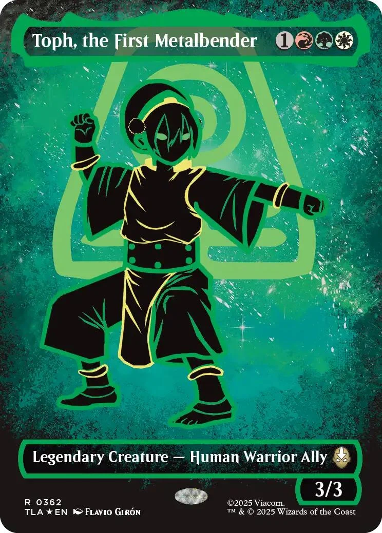 Toph, the First Metalbender (Borderless) (Neon Ink Foil) (362) (Avatar: The Last Airbender)