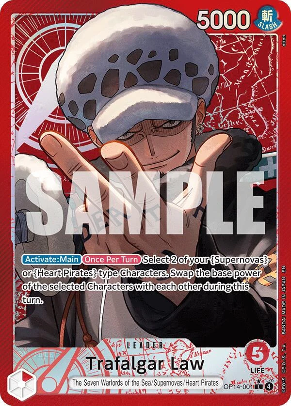 Trafalgar Law - OP14-001 (Alternate Art) (OP14-001) (The Azure Sea's Seven)